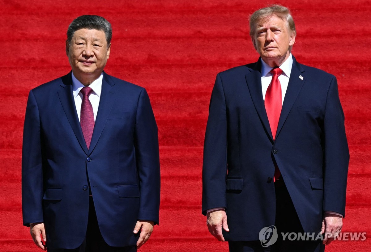 AI 협력이 논의되는 미중 정상, 시진핑 중국 국가주석과 도널드 트럼프 미국 대통령